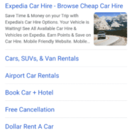 New mobile Google ad experiment puts favicon in-line with display URL